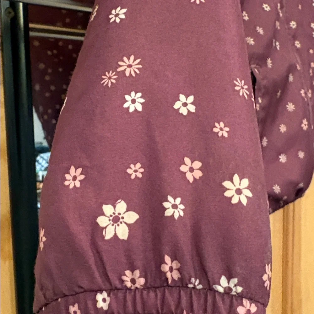 OshKosh B'gosh Plum Floral Hooded Jacket Sz 3T